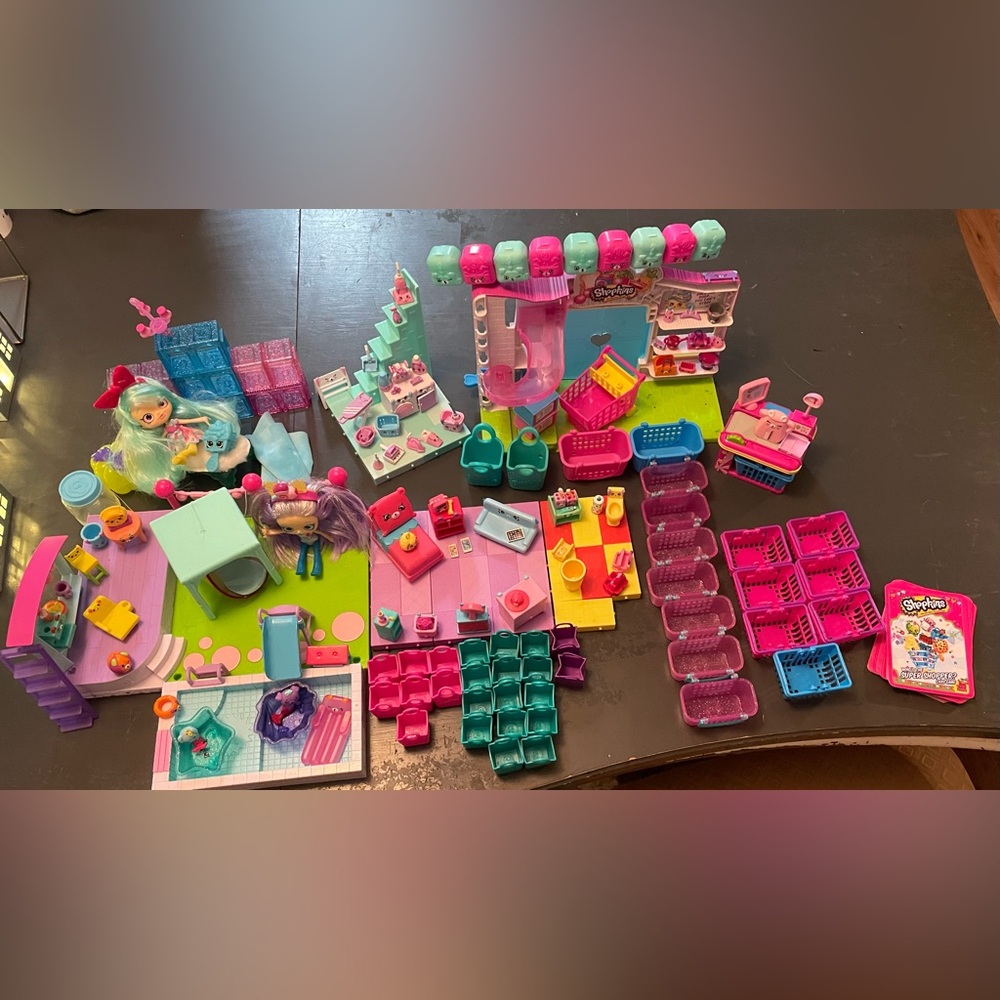Shopkins MEGA Lot - Over 194 Pieces- Everything Shown In Pictures Included